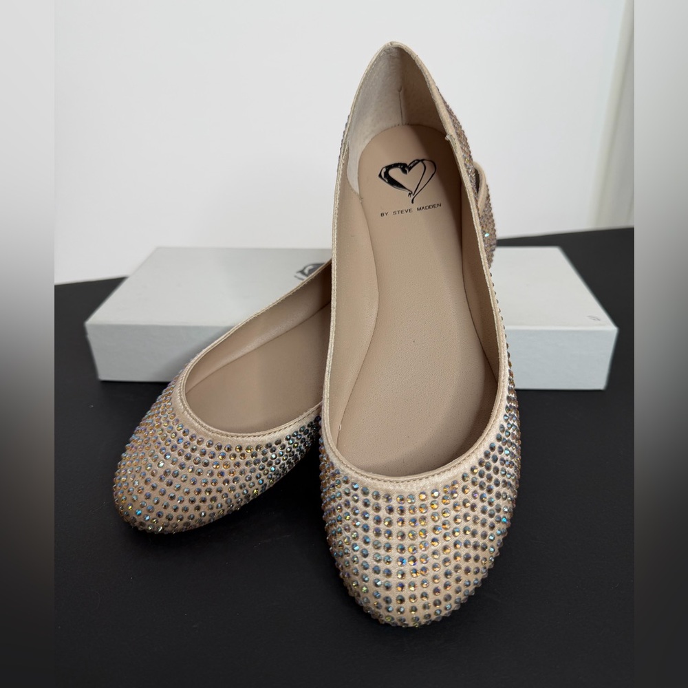 Steve Madden Sparkling Crystal Flats